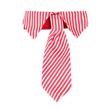 Load image into Gallery viewer, Adjustable Dog Necktie Striped Bowtie Collar