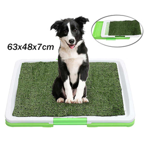 Indoor Pet Puppy Dog Cat Grass Pad Mat Training 3-tier Toilet