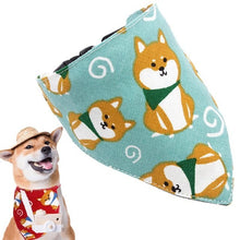 Load image into Gallery viewer, Doggy Printed Handsome Adjustable Puppy Triangular Bandana