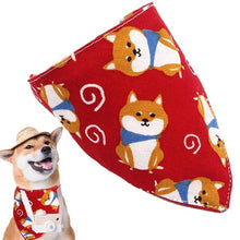 Load image into Gallery viewer, Doggy Printed Handsome Adjustable Puppy Triangular Bandana