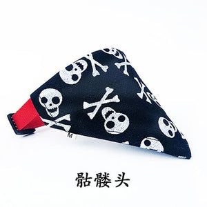 Pet Dog and Cat Bandanas Scarf Printed Triangular Canvas