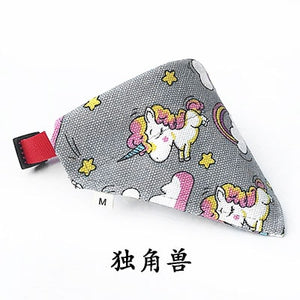 Pet Dog and Cat Bandanas Scarf Printed Triangular Canvas