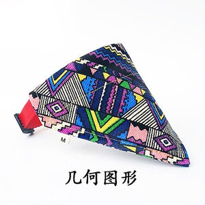 Pet Dog and Cat Bandanas Scarf Printed Triangular Canvas