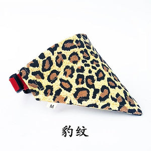 Pet Dog and Cat Bandanas Scarf Printed Triangular Canvas