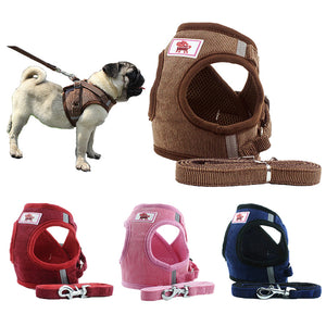 Dog Harness Leash Set Adjustable Breathable