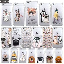 Load image into Gallery viewer, Funny cute cat dog Animal Phone Case For iPhone 7 7S 5 SE 5s 4S 6 6S 7 8 Plus X XR XS MAX Soft TPU Transparent silicone cover