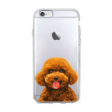 Load image into Gallery viewer, Funny cute cat dog Animal Phone Case For iPhone 7 7S 5 SE 5s 4S 6 6S 7 8 Plus X XR XS MAX Soft TPU Transparent silicone cover