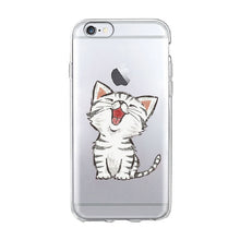 Load image into Gallery viewer, Funny cute cat dog Animal Phone Case For iPhone 7 7S 5 SE 5s 4S 6 6S 7 8 Plus X XR XS MAX Soft TPU Transparent silicone cover