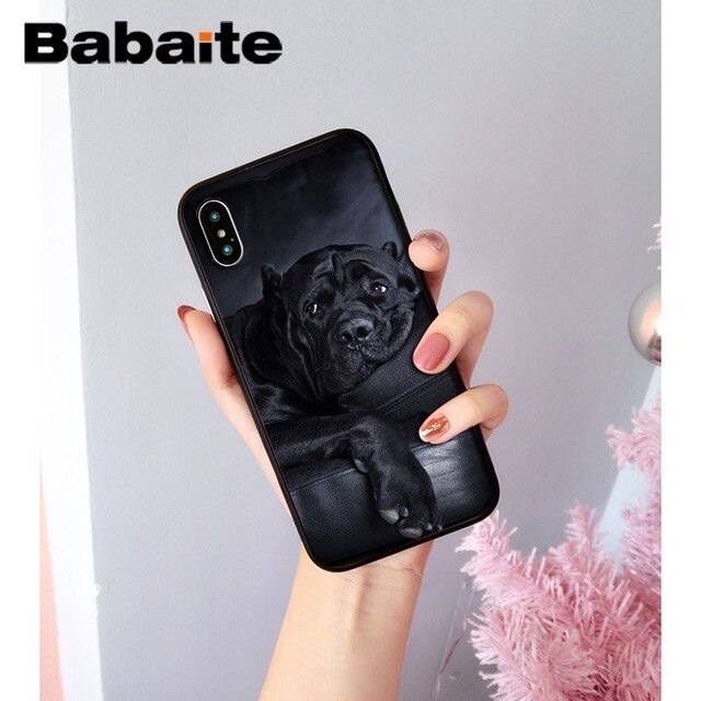 Lovely Pet Dog Pitbull Novelty Fundas Phone Case Cover for iPhone X XS MAX 6 6S 7 7plus 8 8Plus 5 5S XR for case