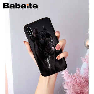 Lovely Pet Dog Pitbull Novelty Fundas Phone Case Cover for iPhone X XS MAX 6 6S 7 7plus 8 8Plus 5 5S XR for case