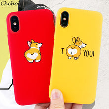 Load image into Gallery viewer, Mobile Phone Cases for iPhone 6s 7 8 Plus X XS MAX XR Case Funny Cute Dog Ass Soft Silicone Fitted Back Covers Accessories