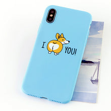 Load image into Gallery viewer, Mobile Phone Cases for iPhone 6s 7 8 Plus X XS MAX XR Case Funny Cute Dog Ass Soft Silicone Fitted Back Covers Accessories