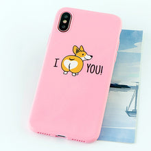 Load image into Gallery viewer, Mobile Phone Cases for iPhone 6s 7 8 Plus X XS MAX XR Case Funny Cute Dog Ass Soft Silicone Fitted Back Covers Accessories