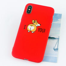 Load image into Gallery viewer, Mobile Phone Cases for iPhone 6s 7 8 Plus X XS MAX XR Case Funny Cute Dog Ass Soft Silicone Fitted Back Covers Accessories