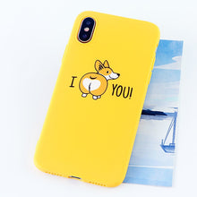 Load image into Gallery viewer, Mobile Phone Cases for iPhone 6s 7 8 Plus X XS MAX XR Case Funny Cute Dog Ass Soft Silicone Fitted Back Covers Accessories