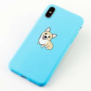 Mobile Phone Cases for iPhone 6s 7 8 Plus X XS MAX XR Case Funny Cute Dog Ass Soft Silicone Fitted Back Covers Accessories