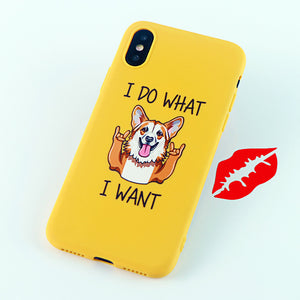 Mobile Phone Cases for iPhone 6s 7 8 Plus X XS MAX XR Case Funny Cute Dog Ass Soft Silicone Fitted Back Covers Accessories