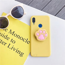 Load image into Gallery viewer, 3D silicone cartoon phone holder case for samsung galaxy A50 A30 A40 A20 A10 A70 A60 A80 A7 2018 a8s cute stand soft back cover