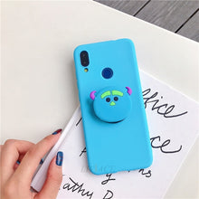 Load image into Gallery viewer, 3D silicone cartoon phone holder case for samsung galaxy A50 A30 A40 A20 A10 A70 A60 A80 A7 2018 a8s cute stand soft back cover