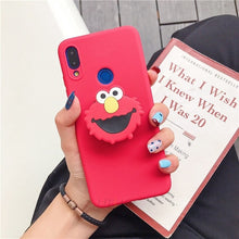 Load image into Gallery viewer, 3D silicone cartoon phone holder case for samsung galaxy A50 A30 A40 A20 A10 A70 A60 A80 A7 2018 a8s cute stand soft back cover