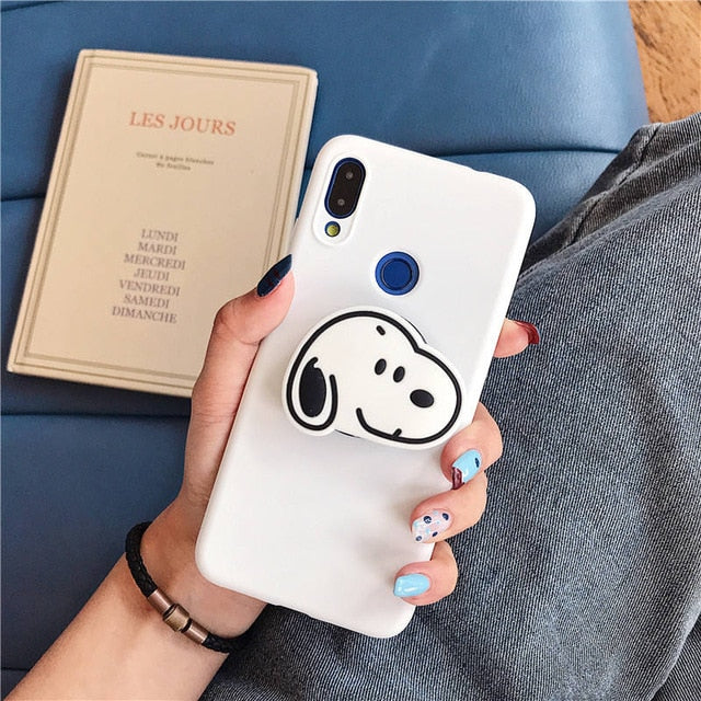 3D silicone cartoon phone holder case for samsung galaxy A50 A30 A40 A20 A10 A70 A60 A80 A7 2018 a8s cute stand soft back cover