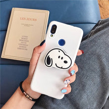 Load image into Gallery viewer, 3D silicone cartoon case for huawei y9 y7 y6 y5 prime pro 2019 2018 girl cute phone holder stand soft cover funda coque