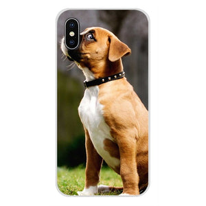 cool Boxer dog Accessories Phone Shell Covers For Apple iPhone X XR XS MAX 4 4S 5 5S 5C SE 6 6S 7 8 Plus ipod touch 5 6