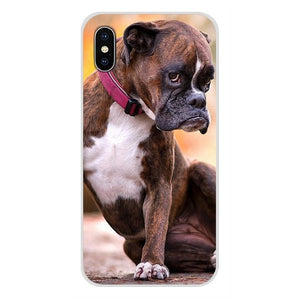 cool Boxer dog Accessories Phone Shell Covers For Apple iPhone X XR XS MAX 4 4S 5 5S 5C SE 6 6S 7 8 Plus ipod touch 5 6