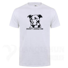 Load image into Gallery viewer, Funny Pit Bull Dog *Don&#39;t Judge Me* T-shirt Boutique 16 Colors Pure Cotton