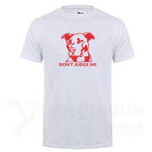 Load image into Gallery viewer, Funny Pit Bull Dog *Don&#39;t Judge Me* T-shirt Boutique 16 Colors Pure Cotton