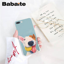 Load image into Gallery viewer, bull terrier dog Soft Silicone Phone Case for iPhone X XS MAX 6 6S 7 7plus 8 8Plus 5 5S XR 10 Case