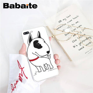 bull terrier dog Soft Silicone Phone Case for iPhone X XS MAX 6 6S 7 7plus 8 8Plus 5 5S XR 10 Case