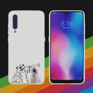 Case Bull Terrier bullterrier dog For Xiaomi 9 se 8 lite 6X 5X Mi a1 a2 f1 Mix 2s Max 3 Phone redmi Note 7 6 5 go cases