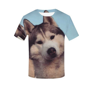 Tops Cool t-shirt Men/Women High Quality Lovely puppy 3d t shirt lovely dog Print