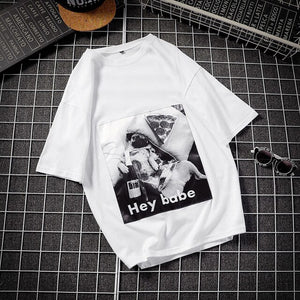 Men Funny T Shirts A Dog Drinking Cats Covering Their Eyes