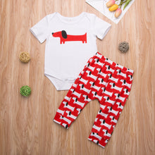 Load image into Gallery viewer, Toddler Newborn Baby Boys Girls Dog Print Short Sleeve T-Shirt Bodysuit