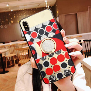 New time rhinestone for iPhone X XS XR Max / iPhone6S drop protection cover iPhone 6 7 8 Plus With Finger Ring