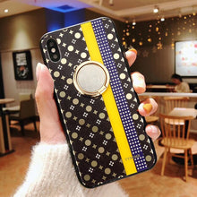 Load image into Gallery viewer, New time rhinestone for iPhone X XS XR Max / iPhone6S drop protection cover iPhone 6 7 8 Plus With Finger Ring