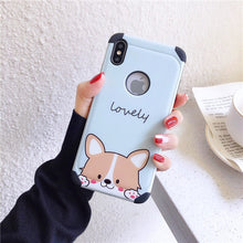 Load image into Gallery viewer, Mobile Phone Cases for iPhone 7 8 Plus X XS MAX XR Case Funny Cute Dog cat Soft TPU+PC relief Back Covers Accessories