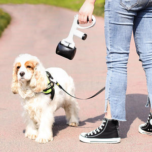 Pet Portable Pooper Scooper With Waste Bag Long Handle Pet Waste Bag Holder Poop Scoop For Small Medium Dogs