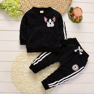 Baby Boy Clothes  Dog cover Round Neck T-shirts Tops Long Pants Infant Clothing Set Casual Kids Bebes Sport Suits