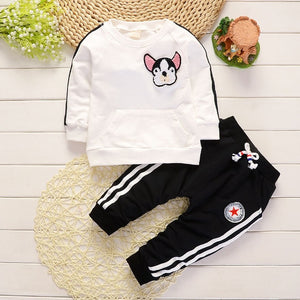 Baby Boy Clothes  Dog cover Round Neck T-shirts Tops Long Pants Infant Clothing Set Casual Kids Bebes Sport Suits