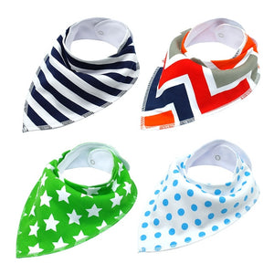 4pcs Dog Bandana Bib Scarf Cotton Pet Dogs Grooming