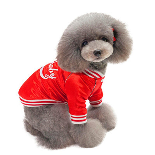 Pet dog Clothes coat chrismas red Costume Jacket