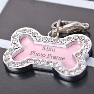 Personalized Bone Shape Pets ID Name Tag Address Pendant Dog Puppy Collar Anti-Lose