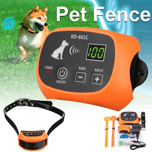 Dog Fence No-Wire Pet Containment System Rechargeable Waterproof GPS .