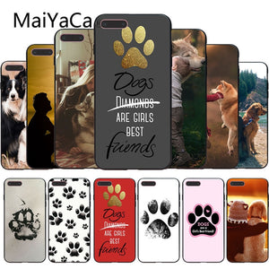 Dogs Are Girls cute Dog paws Soft print Phone Accessories Case For iphone X 8 8plus 7 7plus 6 6s XS XR XSMAX Cover