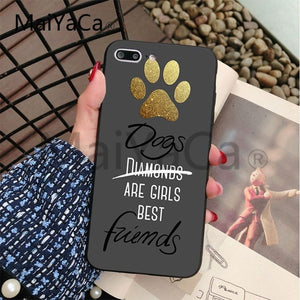 Dogs Are Girls cute Dog paws Soft print Phone Accessories Case For iphone X 8 8plus 7 7plus 6 6s XS XR XSMAX Cover