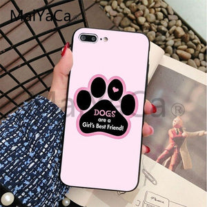 Dogs Are Girls cute Dog paws Soft print Phone Accessories Case For iphone X 8 8plus 7 7plus 6 6s XS XR XSMAX Cover