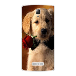 Soft Silicon for Lenovo A2010 A 2010 Case for Lenovo A2010 Phone Silicone Ultra thin Cute Dog Back Cover for Lenovo A2010